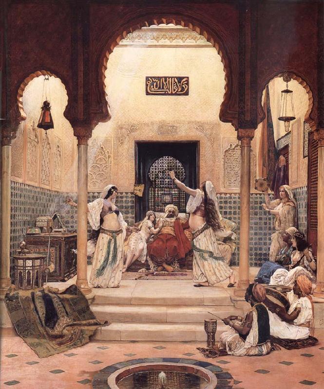 Paul-Louis Bouchard The Egyptian Dancing Girls oil painting picture